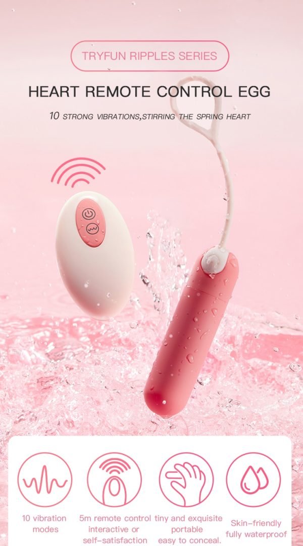 TRYFUN Ripple Series - Spring Heart Remote Control Vibrating Egg Vibrator - Image 3