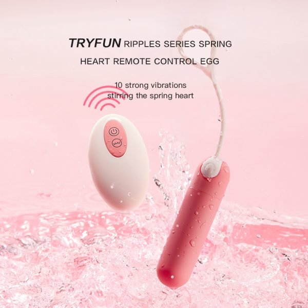 TRYFUN Ripple Series - Spring Heart Remote Control Vibrating Egg Vibrator
