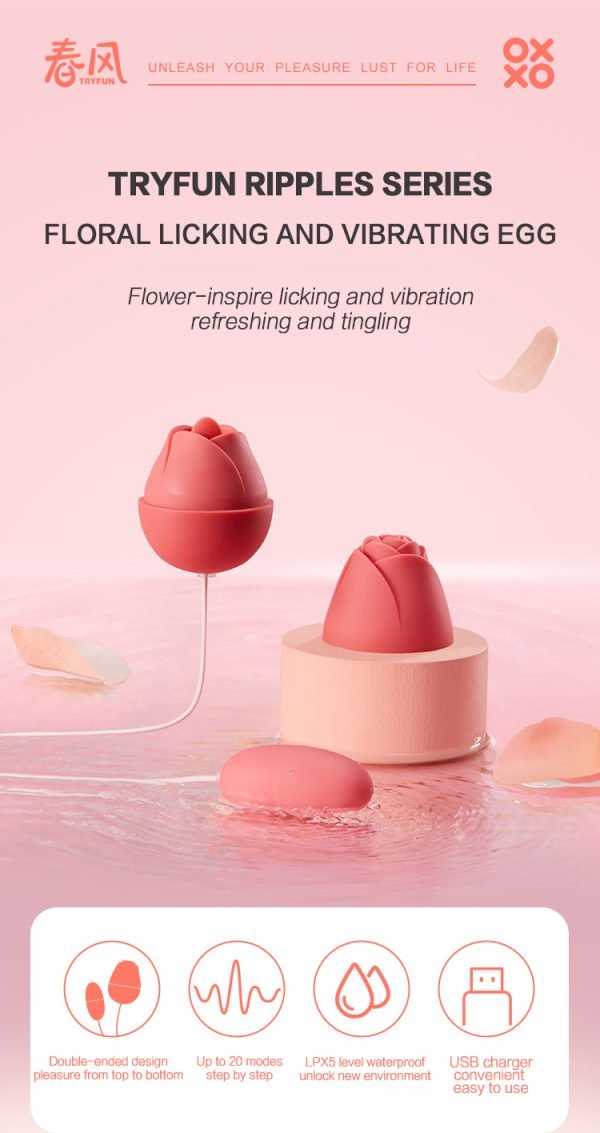 TRYFUN Floral Licking and Vibrating Egg Tender Touch Of A Lover. - Image 3