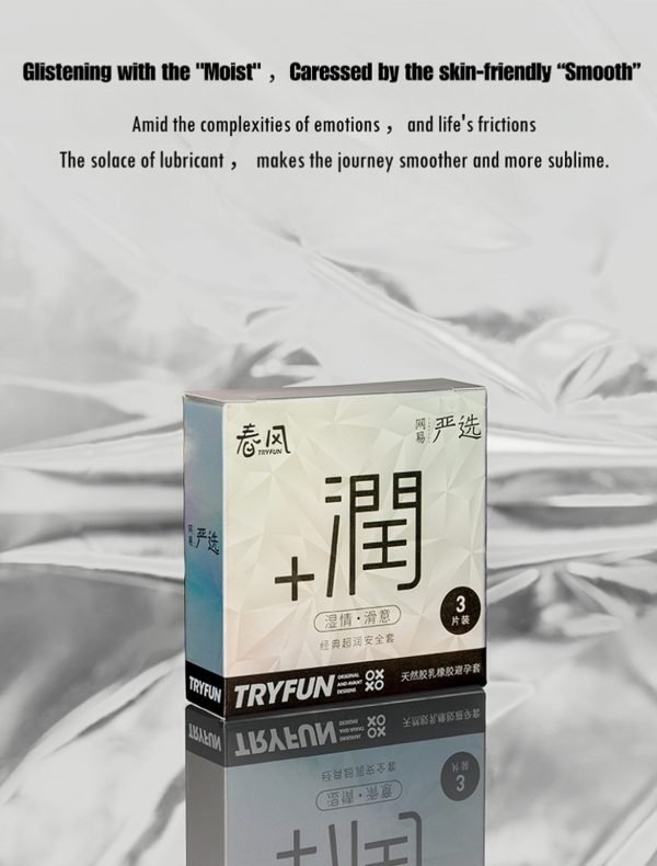 TRYFUN " Ultra Thin " Classic Extra Lubricated Condom - Platinum Edition - Image 3